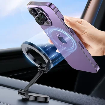 Metalni Magnetni Držač mobitela za auto pričvršćivanje MagSafe s regulacijom na 360 ° Pogodan za iPhone 15 14 13 12 Pro Max Plus Mini MagSafe Case