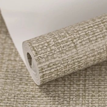 Moderne tapete od tkanina posteljina, bež-smeđa dizajn, PVC-vlakana, lana, 3D textured čvrste pozadine za zidove dnevnog boravka