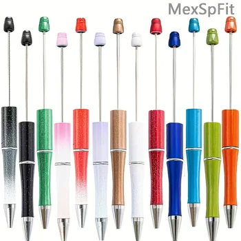 5pcs plastične olovke s perlicama, izabrane olovke od perli za poklone DIY ZJN, crne tinte za djecu, studente, školski pribor, za ured