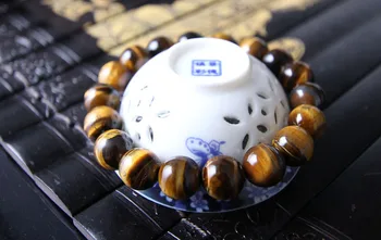 Proizvođači izravne opskrbe veleprodaja 20 mm prirodni narukvica tigereye od perli za ruke