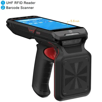 5,5-inčni UHF RFID Čitač Ručni PDA Android Skener Bar kodova Mobilni Terminal za Prijenos Podataka MT6762 Восьмиядерный 4 GB, 64 GB 4G Lte Android
