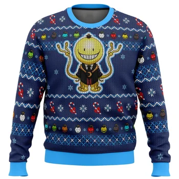Klasa ubojstva Koro Sensei, Ružna Božićni pulover, dar Djeda Mraza, pulover, muška 3D majica i top, jesen i zima