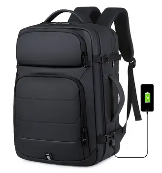 Proširiv muški 17-inčni torbe za laptop, Vodootporni Laptop, USB-đačka, Sportska školska torba za putovanje, Poslovni ruksak za muškarce