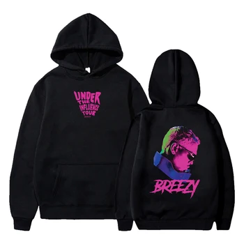 Chris Brown Merch Under The Influence Tour 2023 Breezy Album Majica dugi rukav Majica u stilu hip-hop Ženska Muška odjeća