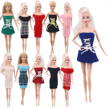 Medo Višebojno Mini-Pletene Džemper, Kaput, Pribor Za Lutke, Vrhovima, Svakodnevno Haljina, Odjeća Za Dressing Up Barbie Lutke, Dječja Igračka
