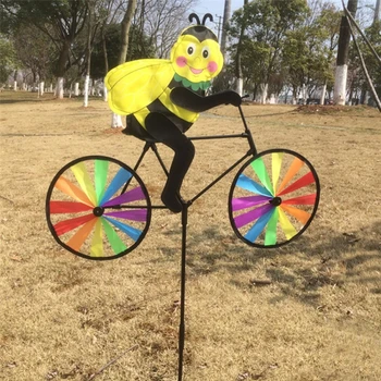 Lijepo 3D životinja na biciklu, vjetrenjača, вертушка, dvorište, travnjak, dekoracija dvorišta, Vodene вертушка