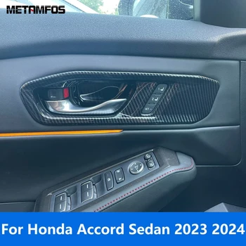 Za limuzine Honda Accord 2023 2024 Unutarnja vrata ručka od karbonskih vlakana, jastuk na zdjelu, okvir, naljepnica, okvir, Pribor za styling automobila