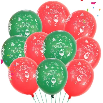 10/30шт Latex baloni Crveni Zeleni Djed Mraz balon sa po cijeloj površini Vjenčanje Sretan Rođendan Božićno Drvce Ukras i Dar za djecu