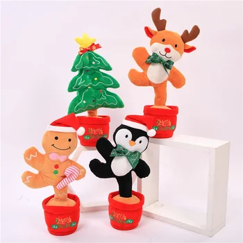Pjevanje i plesač twisted božić doll Los, Pingvin, Medenjak čovječuljak, Božićno drvce na poklon, od samta električna igračka