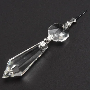 Set suspenzija od kristala prizme za luster, 38 mm Prozirnih kristala u obliku каплевидной icicles za luster, Rezervni dijelovi, kristali