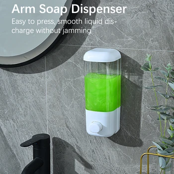 Novi ručni press-sapun dozator za kupaonice bez perforacije, visi na zidu, Бесследная tjestenina, boca dezinficijens, Prozirni spremnik za deterdžent