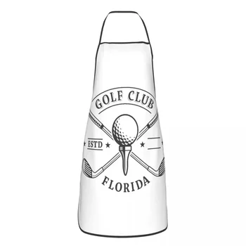 Pregača s logotipom golf-klub za žene, muškarce, Unisex, Startni broj za kuhanje, Kuhinjski stol, Oslikana kuhar