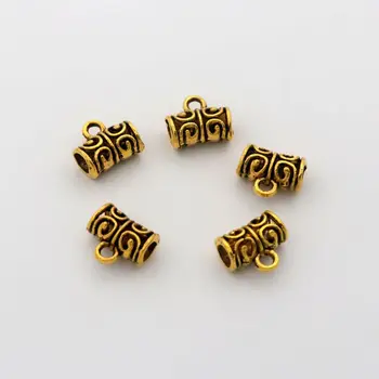 50шт 11x5 mm Mješoviti Tibetanski Zlatna Srebrna Metalna Spojnica s metalnom kukom Za izradu nakita Diy Narukvica i Ogrlica Pribor Veleprodaja