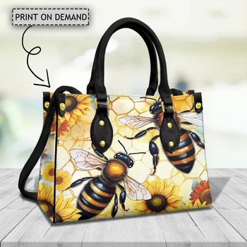Torbe preko ramena Ženske luksuzne dizajnerske torbe Bee Sunflower za djevojčice, kožna torba preko ramena, novi trend, elegantne večernje torbe-nagradne igre za žene