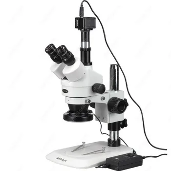 Стереомикроскоп sa zoom-AmScope Donosi стереомикроскоп s 3,5-45-zoom i 144-led pozadinskim osvjetljenjem + 1,3 megapixel digitalna kamera