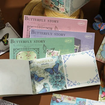 8 komada / LOT Serija markica Pengyou Butterfly Dream Materijal za pakiranje: papir za poruke, blok za bilješke