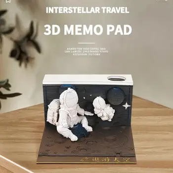 3D blok za bilješke Svemirska putovanja Kreativna Bilješke svojim rukama Notepad Studentski Obrta Trening Darove Nakit Navoj Ukras Za desktop Kuće O T3F9