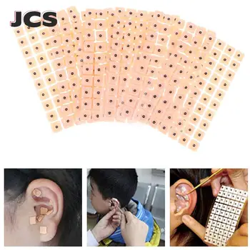 600шт Naljepnice za opuštanje uši Terapijski igličasti band-aid Аурикулотерапия Vaccaria Naljepnica za masažu uši