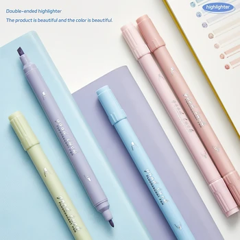 skup olovke-хайлайтеров s dvije glave, 4kom, soft spot marker za njegu oči, olovka za crtanje Paint School A7477