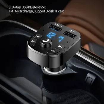 Auto punjač sa dual USB 12/24, Bluetooth, MP3 player, FM odašiljač s brzog punjenja, handsfree, аудиоприемник, auto oprema