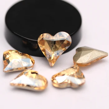 Zlatna Sjena Sweet Heart Nails Art Decoration Kristalno Rhinestones Sjajna Privjesci Za Nokte Accesorios Kamenje 3D DIY Pribor Za Nokte