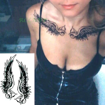Vodootporne privremena tetovaža naljepnica božanske krila anđela tattoo naljepnice flash-tetovaža lažne tetovaže za djevojke i žene dama 7