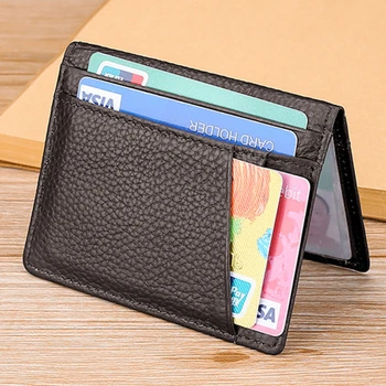 Супертонкий soft novčanik od umjetne kože, čvrste mini-držač za kreditne kartice, s više utora, torbicu, novčanik, držači kartica, muški novčanik