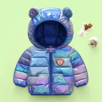 Nova odjeća, za dječake i djevojčice, dječje dolje jakne s kapuljačom s cartoonish Medvjedom, jesen i zima toplo modna odjeća, dječje casual jakna od 1 do 5 godina
