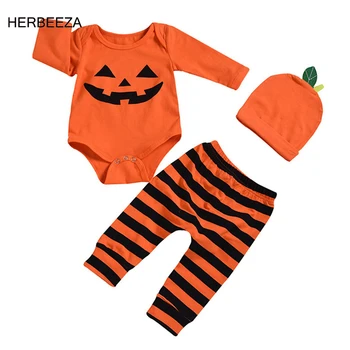 Halloween Bundeve S Гримасой Za novorođenčad Body + Hlače Dječji kostim 3pcs Svečana Odjeća za dječake i djevojčice Pidžama