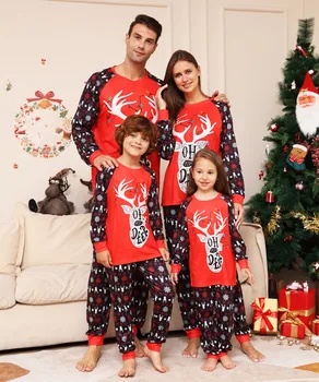 Iste setove za obitelj 2023, Božićne pidžame, Osnovna odjeća s obiteljskim po cijeloj površini, Pidžame, dječje odjeće, božićne pidžama za djevojčice, obiteljske