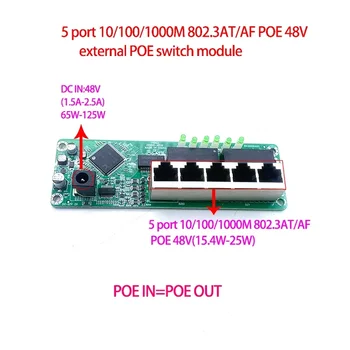 Standardni protokol 802.3 AF/AT 48V POE OUT/48V poe-POE switch poort 1000 Mb/s; modul prekidač