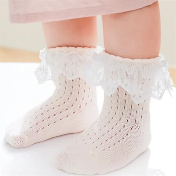 Dječje Čarape Za djevojčice od 0 do 8 godina, Pamučne Čipke Soft Trendy Baby Čarape Ljetne Fine Mrežaste Čarape Za Bebe Za Djevojčice 2023