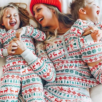 2023 Božić Iste Pidžame Za Obitelj, Novogodišnji, Božićni Komplet Odjeće Za Tatu, Mamu, Djecu, Pidžama Za Tatu, Mamu I Kćer, Sina