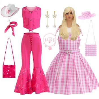 Kostim roze djevojke iz filma Barbie, top i hlače, komplet l ' agent sarre za djevojke, Fantazija, dječji kostim princeze na Halloween i rođendan