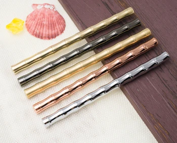 Kemijska olovka ručni rad od bambusa, vintage mesinga, neutralne boje, ručka je od čistog bakra