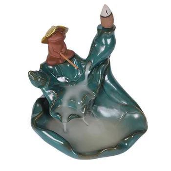 Porculan žaba, stalak za tamjan u obliku lotosa, Mirisnu plamenik, stalak za tamjan, kreativna ukras za курильницы s blokadom protoka za ured i dom