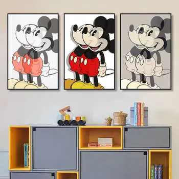 Crtani film Mickey Mouse, Umjetnost Disney, Odraz Mickey Na platnu, slika, plakata i grafika, Priključak umjetnost, Slikarstvo za dom dekor u sobi za djevojčice