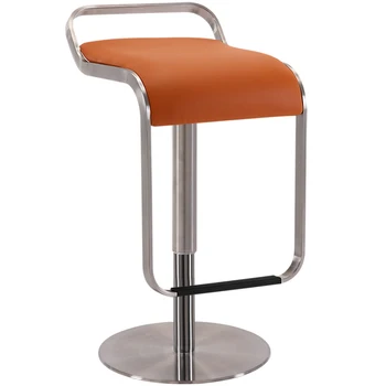 Bar stolica Xl od nehrđajućeg čelika, za podizanje kožni bar stolica, rotirajući jednostavan luksuzni visoku stolicu za recepcije