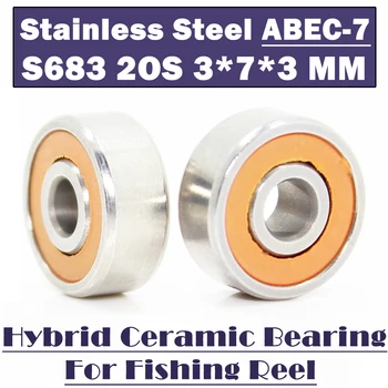 Ležaj S683 2OS 3*7*3 mm CB ABEC-7 (2 kom) Hibridni keramičke ležaj od nehrđajućeg čelika Ocean Ribolov 683 kugličnih ležajeva S683C