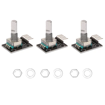 Modul Rukavca Enkoderom RISE-3Pcs KY-040 S Poklopcem Okretni gumb Potenciometra 15X16,5 mm Za Arduino