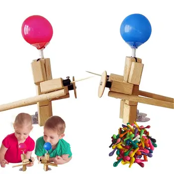 Bitka drvenih men balonom, igra-bitka drvenih robota za 2 igrača, uljepšavanje za party s balonima