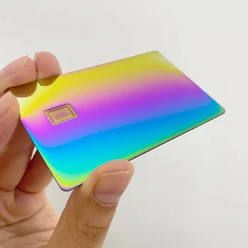 Paste za poliranje, utor za EMV čip, Jedinstvena metalni kreditna kartica duginih boja, obrazac debitne bankovne kartice