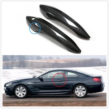 Za BMW F06 F12 F13 2010-2013, BEZ Inteligentnog otvora za ključ, Suha Poklopac vanjske ručke vrata automobila od karbonskih vlakana