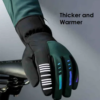 Zimske moto rukavice Lameda, Ветрозащитные muške biciklističke rukavice na cijeli prst rukavice za zaslon osjetljiv na dodir s grijanjem, rukavice s toplom mekom postavom