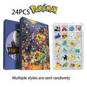 4 smještajna 24 KOM Kutija s božićnim adventski-kalendar Pokemon, poklon kutija na Noć vještica, što Pikachu, igračke za djecu, igračke Pokemon Gits