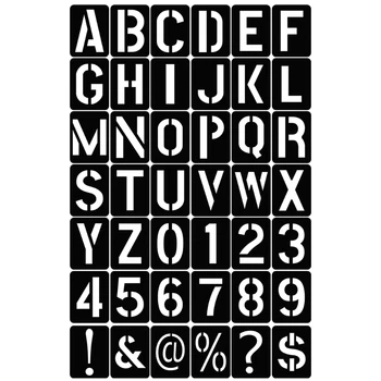 42шт matrica slova abecede Plastična maska za crtanje brojeva abecede za višekratnu upotrebu