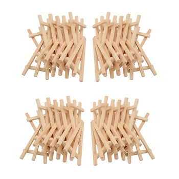 48 Komada Mini Drvenih okvira za slike-prikaza Set Drvenih Мольбертов Za Stvaranje Slike Malim Projektima Od Akrila I Ulja