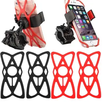 Crveni silikonski remen sigurnosti, противоскользящая elastična traka za držača telefona, zaštitne trake za upravljač, nosač bicikla, nosač za mobilni telefon.