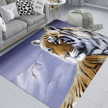 3D tepih s тигровым uzorkom, tepih za uređenje doma, mat vrata, dnevni boravak, spavaća soba, igraonica, soba za uređenje tepih