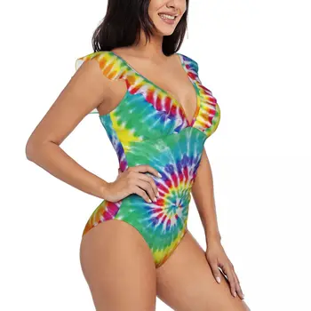 Seksi jednodijelni kupaći kostim, kupanje s učinkom push-up, ženski kupaći kostim-монокини s рюшами, body, kupaći kostim